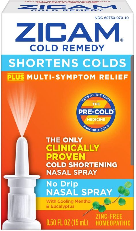 Photo 1 of Zicam Cold Remedy No-Drip Nasal Spray with Cooling Menthol & Eucalyptus, 0.5 Ounce (Pack of 2)
EXP 5 -2022 