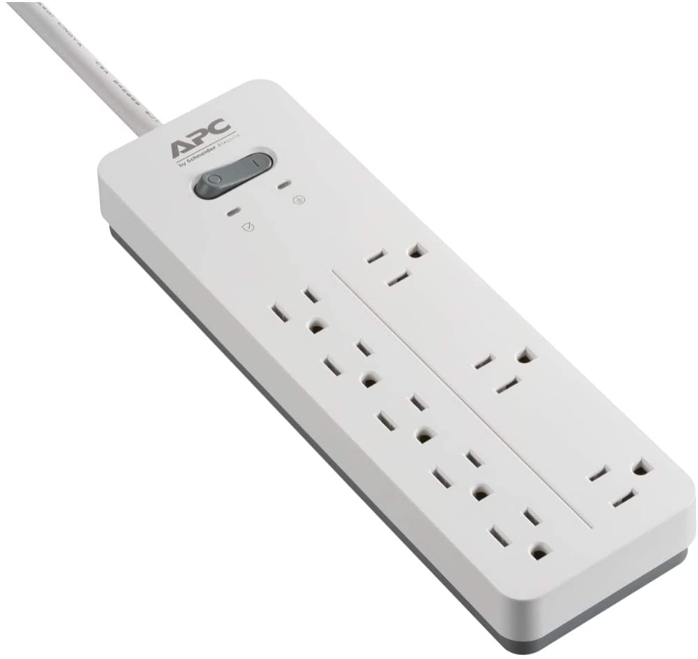 Photo 1 of APC Surge Protector, White Power Strip PH8W, 2160 Joules, Flat Plug, 8 Outlet Power Strip
