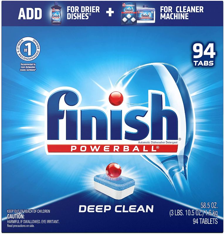 Photo 1 of Finish All In 1, Dishwasher Detergent - Powerball - Dishwashing Tablets - Dish Tabs, Fresh Scent, 94 Count Each
