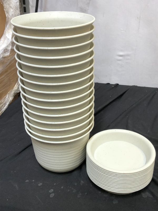 Photo 1 of 6X4 INCH SET OF 15 PLASTIC PLANT POTS WITH DRIP PANS