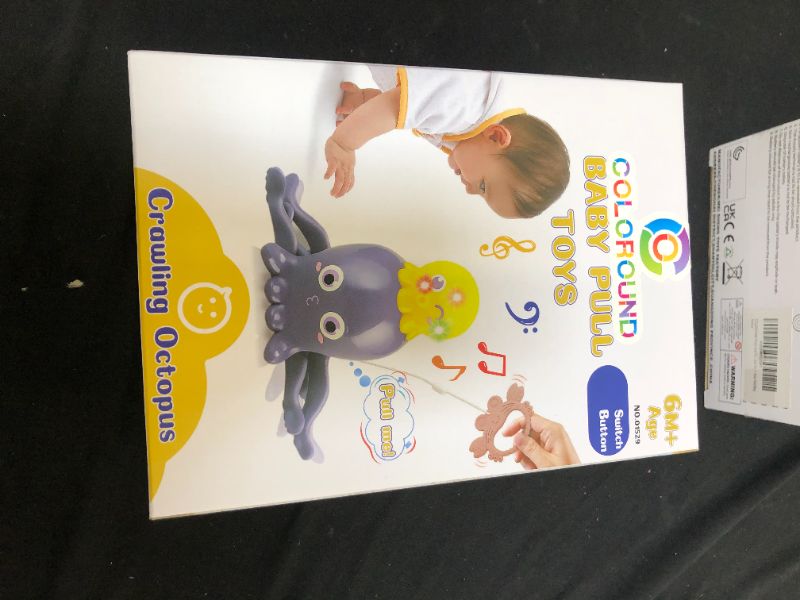 Photo 2 of COLOROUND Octopus Push & Pull Baby Musical Crawling Toys Walking Learning Drag Toys for Babies 6-12 12-18 Months Toddlers 1-3 Year Old Music Light Up Developmental Toy Gift for 1 2 3 Year Old Boy Girl