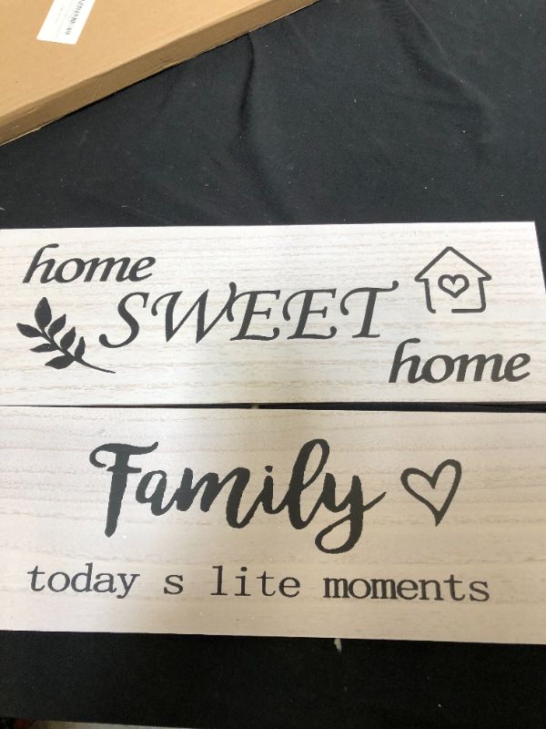 Photo 1 of  2 PCS HOME SWEET HOME 13.7 X 4.7 INCH