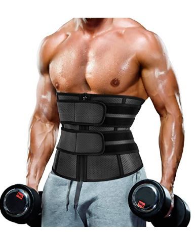 Photo 1 of Waist Trainer Trimmer for Men Tummy Control Shapewear Neoprene Sweat Belt Slimming Body Shaper ----SIZE M