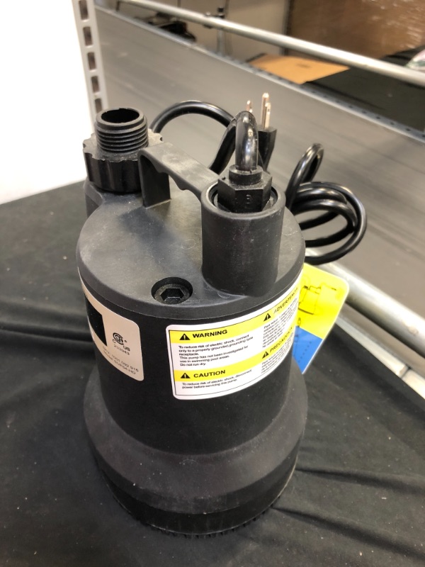 Photo 4 of 1/6 HP Plastic Submersible Utility Pump
