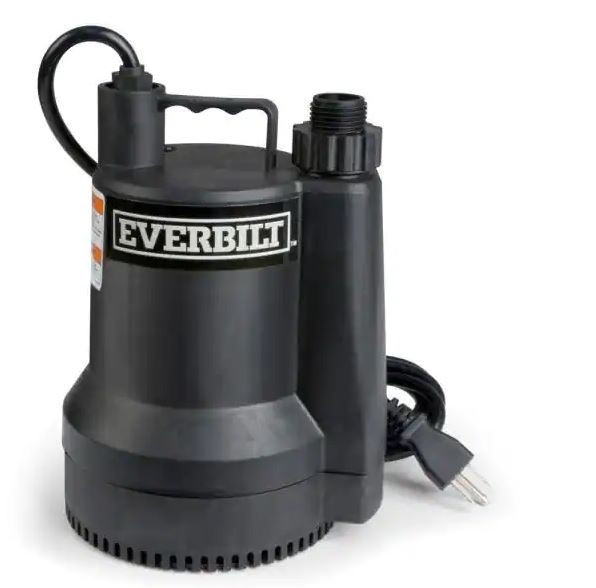 Photo 1 of 1/6 HP Plastic Submersible Utility Pump
