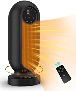 Photo 1 of Infray Space Heater, 1500W Oscillating Ceramic Tower Heater, Portable Fast Heating Electric Fan Heater with LED Flame Light, 12Hrs Timer, Remote Control & LED Display for Home Office Indoor Use. SELLING FOR PARTS
