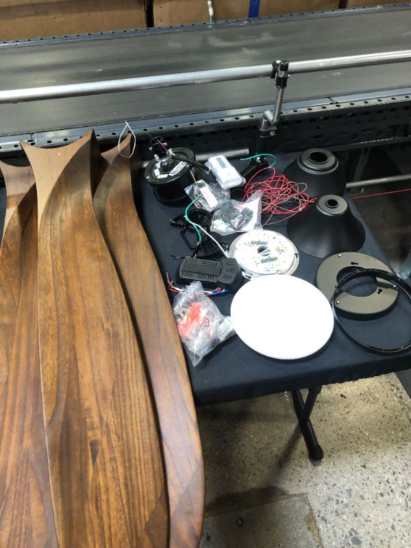 Photo 1 of Monte Carlo 3MAVR70BKD Maverick Max Energy Star 70" Ceiling Fan with LED Light and Hand Remote Control, 3 Balsa Wood Blades, Matte Black