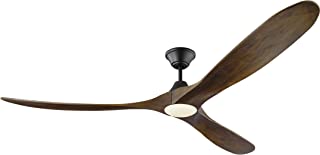 Photo 1 of Monte Carlo 3MAVR70BKD Maverick Max Energy Star 70" Ceiling Fan with LED Light and Hand Remote Control, 3 Balsa Wood Blades, Matte Black