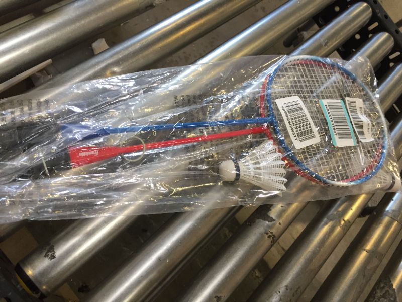 Photo 1 of 2 BADMINTON RACKETS AND SHUTTLECOCK