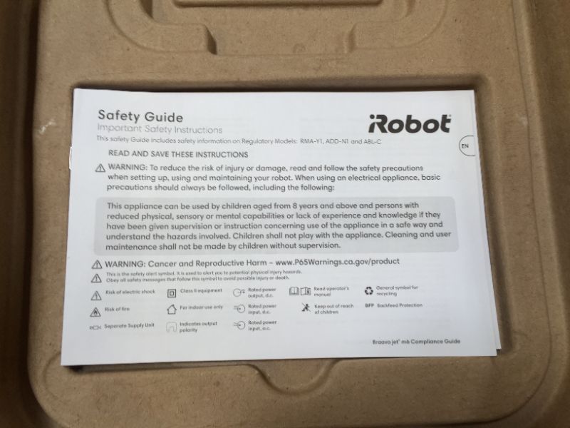 Photo 1 of iRobot Braava Jet m6 (6110) Ultimate Robot Mop- Wi-Fi Connected, Precision Jet Spray, Smart Mapping, Works with Alexa, Ideal for Multiple Rooms, Recharges and Resumes (+5 Extra Dry Sweeping Pads)
