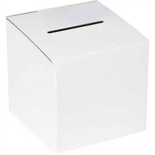 Photo 1 of 10X10X9-10" WHITE BALLOT BOXES.