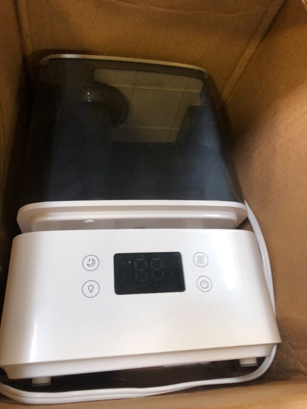 Photo 2 of LEVOIT Humidifiers for Bedroom Large Room Home, Smart Wifi Alexa Control, 6L Top Fill Cool Mist for Baby and Plants, Ultrasonic, Essential Oil Diffuser, Customized Humidity, Night Light, Quiet, Gray. SELLING FOR PARTS.
