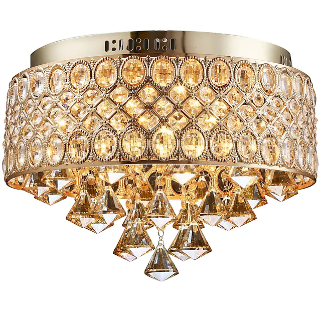 Photo 1 of 4-Light 38 cm Flush Mount Lights Metal Gold Traditional