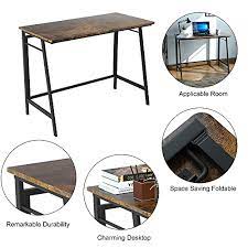 Photo 1 of ASTARTH 40in FOLDING TABLE RUSTIC AND BLACK 