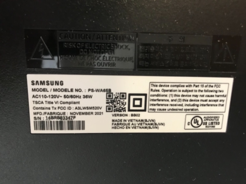 Photo 4 of SAMSUNG 3.1ch A650 A Series Soundbar - Dolby 5.1/ DTS Virtual: X (HW-A650, 2021 Model) 
