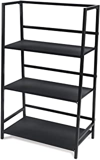 Photo 1 of Atlantic 3 Tier Folding Shelf - Sturdy Tubular Design, Folds for Easy Storage PN38450335 in Black