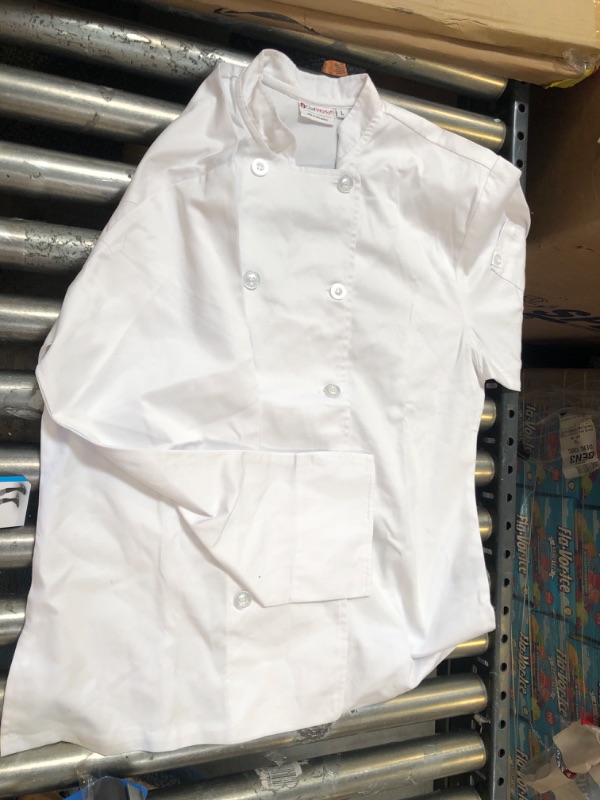 Photo 2 of Chef Works Men's Le Mans Chef Coat LARGE
