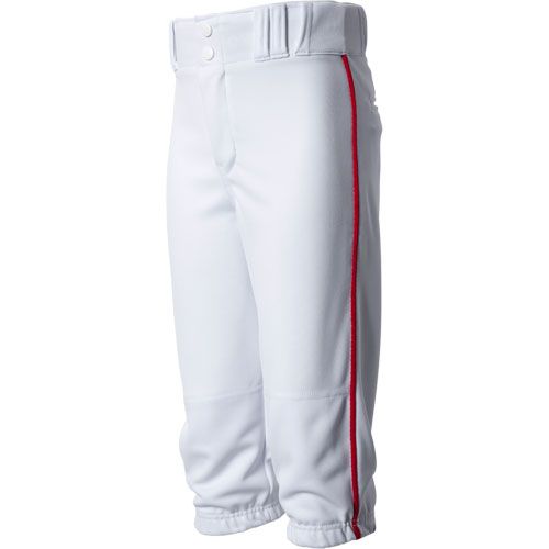 Photo 1 of Champro Youth Triple Crown Piped Knicker Baseball Pant WHITE RED YOUTH SMALL 
