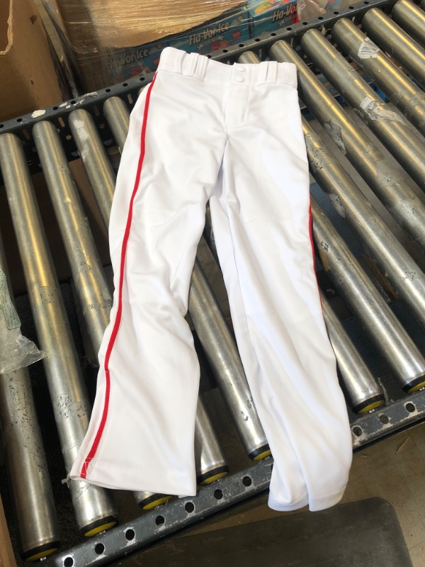 Photo 2 of Champro Youth Triple Crown Piped Knicker Baseball Pant WHITE RED YOUTH SMALL 

