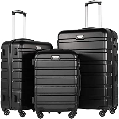 Photo 1 of COOLIFE Luggage 3 Piece Set Suitcase Spinner Hardshell Lightweight TSA Lock 4 Piece Set
