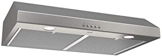 Photo 1 of Broan-NuTone BCSQ130SS Three-Speed Glacier Under-Cabinet Range Hood with LED Lights ADA Capable, 1.5 Sones, 375 Max Blower CFM, 30", Stainless Steel
