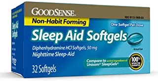 Photo 1 of 6 BOXES GoodSense Nighttime Sleep-Aid Softgels, Diphenhydramine HCl 50 mg, Relieves Occasional Sleeplessness, 32 Count  EXP JULY 2022