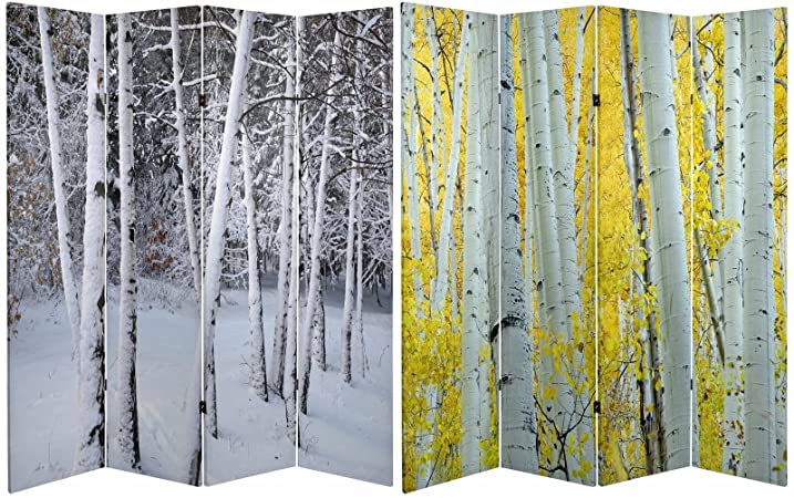 Photo 1 of Wooldridge Trees 4 Panel Room Divider, Height: 70.88 '''', Two Extra Large, Beautiful Art Prints
