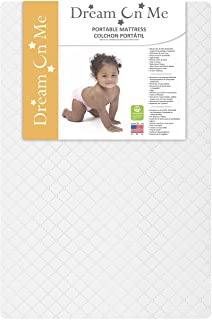 Photo 1 of Dream On Me, Sunset 3” Extra Firm Fiber Portable and Mini Crib Mattress in White I Green Guard Gold Certified
