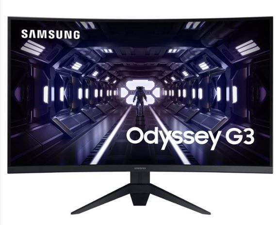 Photo 1 of Samsung - Odyssey G3 32" Curved FHD 1ms AMD FreeSync Premium Gaming Monitor - Black - Black