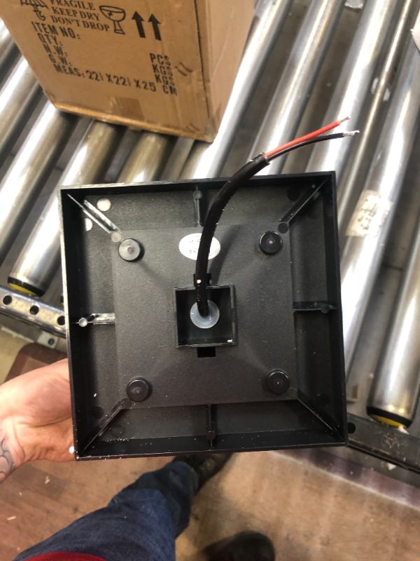 Photo 1 of Outdoor Post Lamp Pillar Light Square Lantern Light IP65 Waterproof Black Lamp