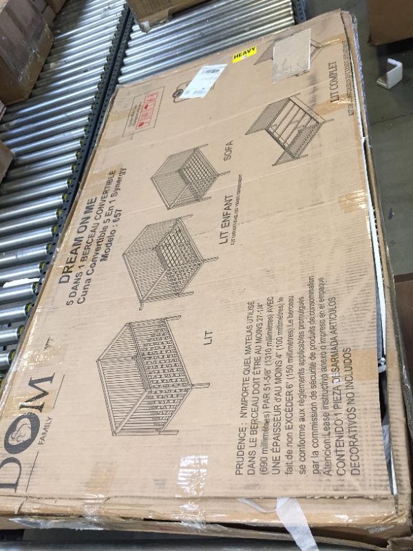 Photo 1 of Dream On Me Synergy 5-in-1 Convertible Crib Black PARTS ONLY