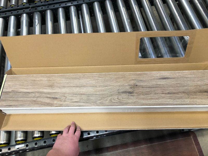 Photo 1 of **PALLET OF 32** TrafficMaster Edwards Oak 5.98 in. W Rigid Core Click Lock Luxury Vinyl Plank Flooring (23.95 sq. ft./case) 766.4 total square feet  