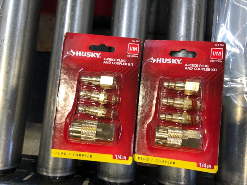 Photo 2 of 2 Pk Husky1/4 in. Industrial NPT Plug and Coupler Kit (4-Piece)