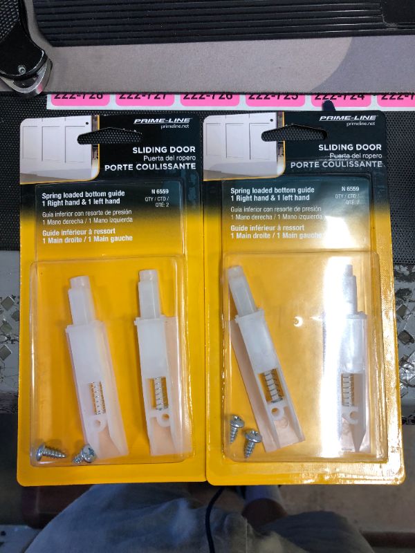 Photo 2 of 2 PK White Plastic, Sliding Panel Door Bottom Guides (2-pack) (4 total)
