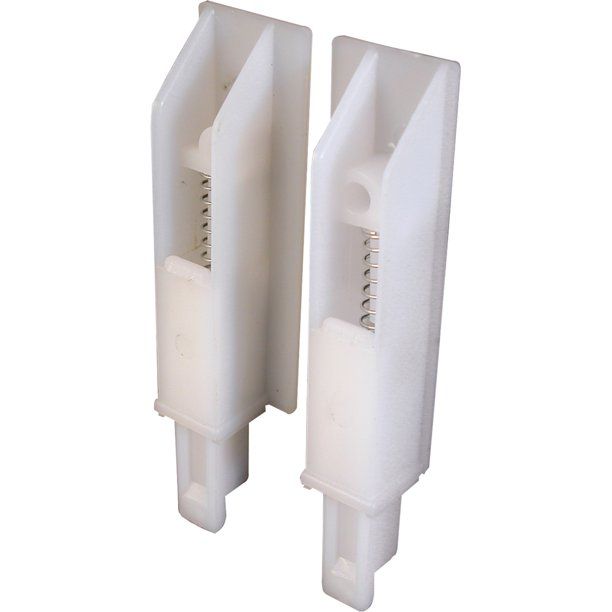 Photo 1 of 2 PK White Plastic, Sliding Panel Door Bottom Guides (2-pack) (4 total)
