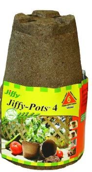 Photo 1 of 3 pk Jiffy 4 in. Round Peat Pots (6-Pack)