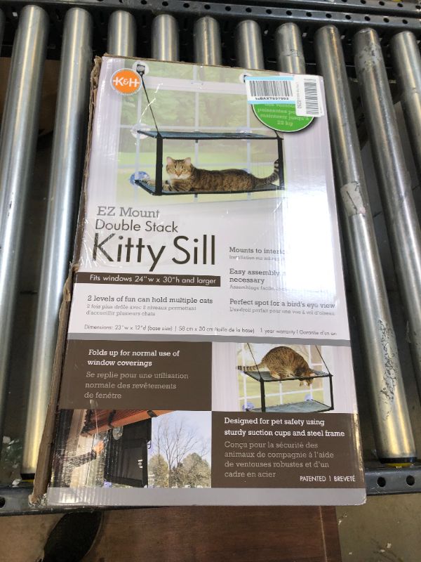 Photo 2 of K&H Pet Products EZ Mount Window Double Stack Kitty Sill Gray 12" x 23"