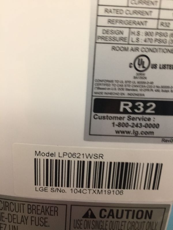 Photo 3 of 6,000 BTU (DOE) 115-Volt Portable Air Conditioner with Dehumidifier Function and LCD Remote in White **READ CLERK COMMENTS** 