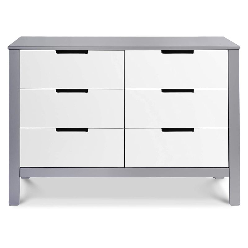 Photo 1 of Carter's by DaVinci Colby 6-Drawer Dresser in Grey and White **READ CLERK COMMENTS** 
