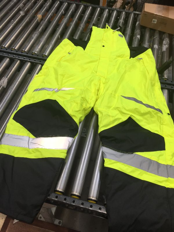 Photo 1 of Insulated Thermal Bib Overalls, High Visibility, Weather-Resistant, 4XL, Ergodyne GloWear 8928,Lime
