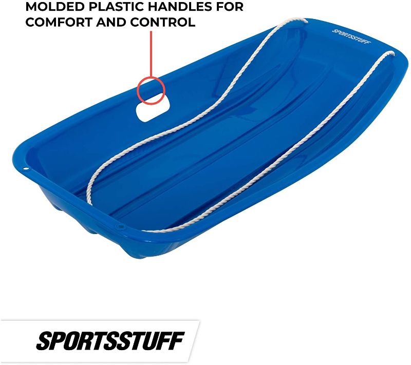 Photo 1 of Sportsstuff Classic Plastic Snow Sled | 1-2 Rider Options | Multiple Pack Sizes Available
