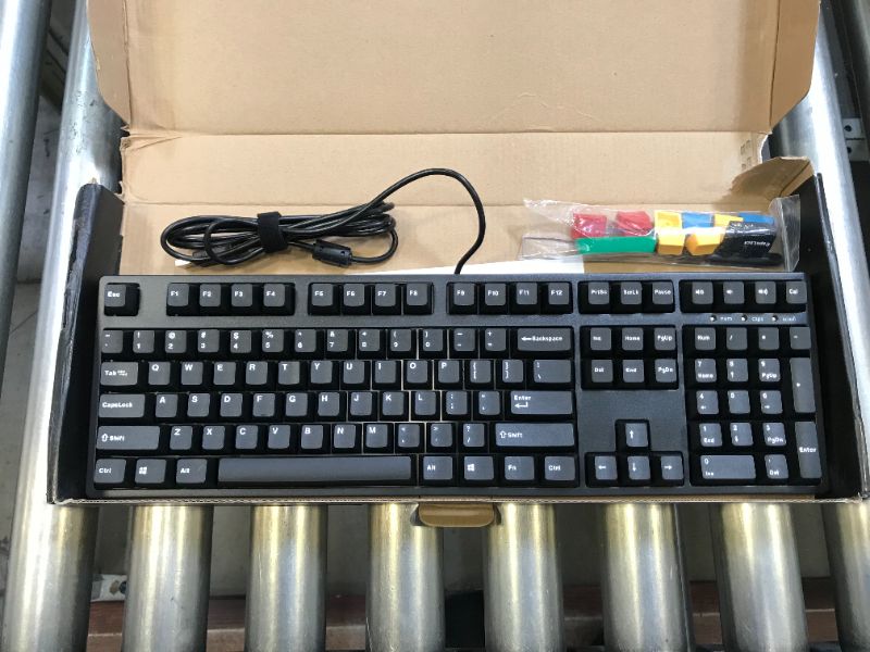 Photo 2 of iKBC CD108 V2 Ergonomic Mechanical Keyboard with Cherry MX Black Switch for Windows and Mac, Full Size Keyboard Upgraded with Mistel PBT Double Shot Keycaps for Desktop and Laptop, Solid Build Quality
