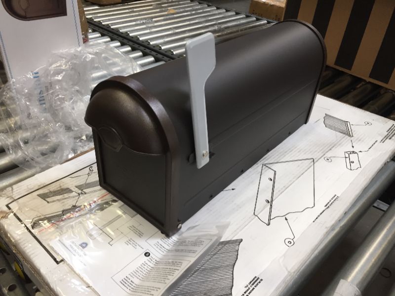Photo 1 of Architectural Mailboxes 8830RZ-10 Winston Post Mount Mailbox, Rubbed Bronze
