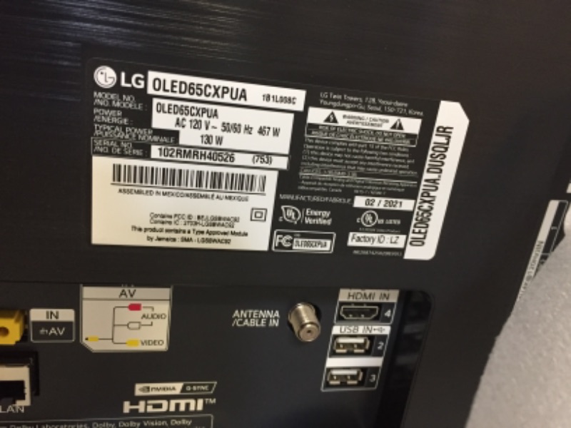 Photo 4 of LG OLED65CXPUA Alexa Built-in CX 65-inch 4K Smart OLED TV (2020 Model)
