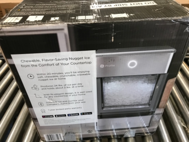 Photo 5 of GE Profile Opal | Countertop Nugget Ice Maker | Portable Ice Machine Complete with Bluetooth Connectivity | Smart Home Kitchen Essentials | Stainless Steel Finish | Up to 24 lbs. of Ice Per Day
