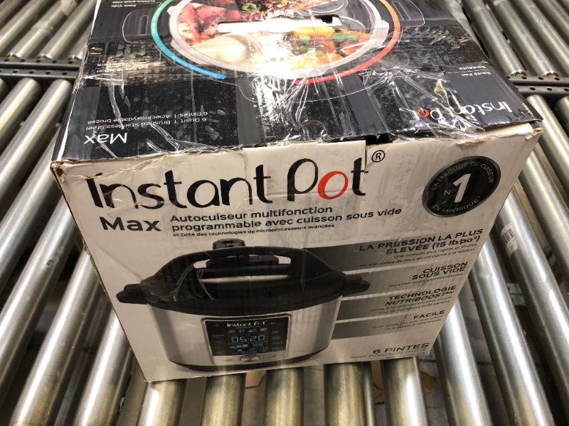 Photo 7 of Instant Pot Max 6 Quart Multi-use Electric Pressure Cooker with 15psi Pressure Cooking, Sous Vide, Auto Steam Release Control and Touch Screen
