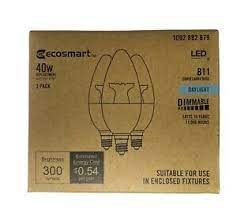 Photo 1 of EcoSmart 40 Watt Replacement B11 Dimmable LED Light Bulb Daylight 300 3pcs 10 pack 