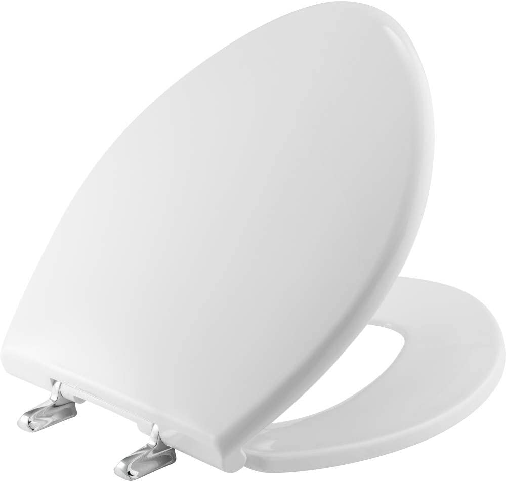 Photo 1 of BEMIS 1000CPT Paramount Heavy Duty OVERSIZED Closed Front Toilet Seat with 1,000 lb Weight limit will Never Loosen & Reduce Call-backs, ROUND/ELONGATED, Plastic, White
