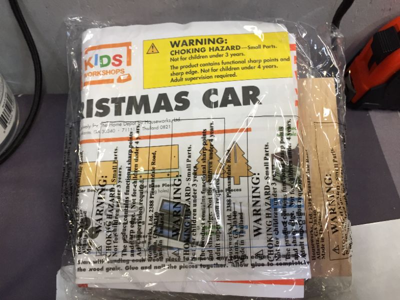 Photo 1 of Home Depot CHRISTMAS CAR Kids Workshop Kit w/ Pin -December 2021- Brand New
