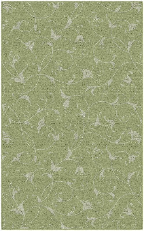 Photo 1 of Brumlow Mills Caitlin Simple Home Indoor Floral Print Pattern Area Rug Perfect for Any Living Room Decor, Bedroom Carpet, Dining Room, Kitchen or Entryway Rug, 3'4" x 5', Green
